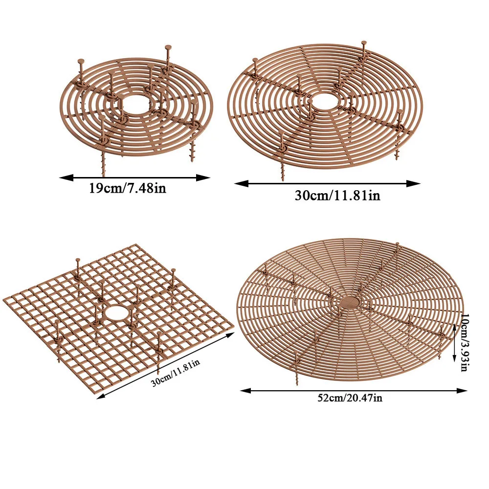 1Pcs Flower Pot Cover Flowerpot Grid Square/Round Plant Pot Cover Soil Guard Covers Plant Protector Safety Garden Supplies