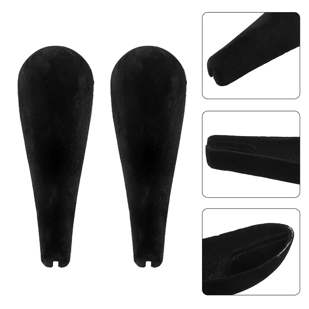 1Pair Black Shoulder Pads Thickened Widened Non Slip Shape Garment Hanger Shoulder Form Protectors for Clothing Jackets Coats