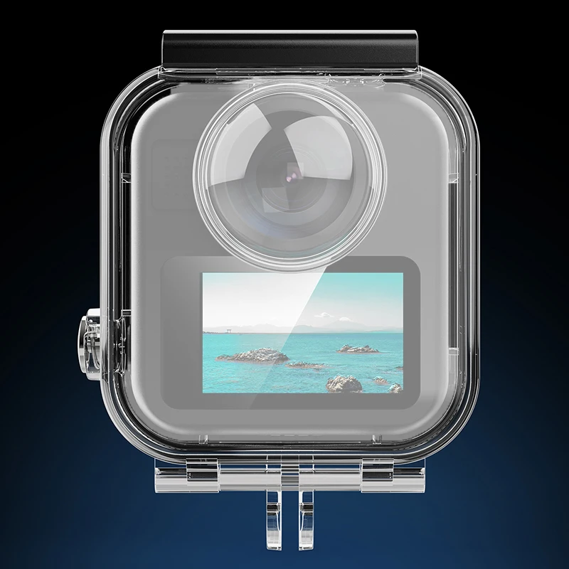 Wasserdichtes Gehäuse für GoPro Max 2-Gehäuse, Tauchschutz, Anti-Drop-Schutzhülle mit Dual-Handhalterung unter Wasser – Detail 8