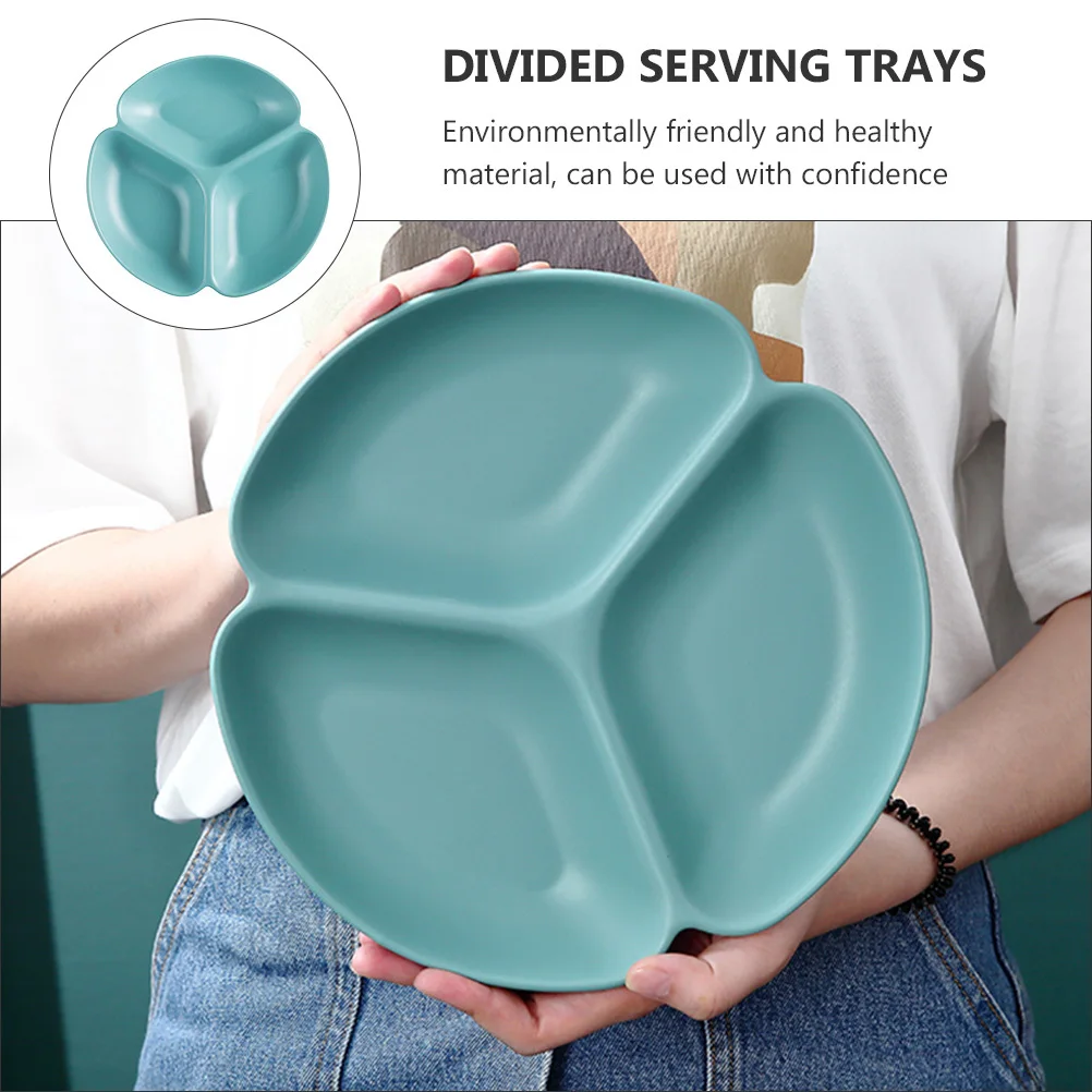 1 قطعة طبق مقسم من السيراميك الفاكهة وجبة خفيفة المقبلات صينية حواف ناعمة سهلة التنظيف صديقة للبيئة الخزف