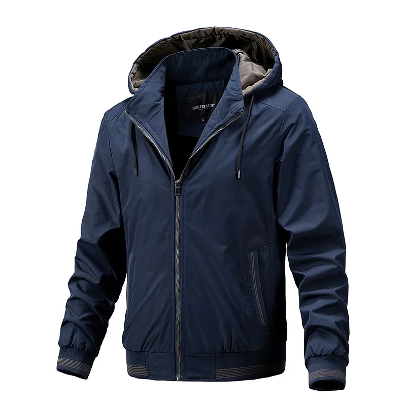 

2024 Fashionable Men's Jacket with Hooded Design for Casual Wear in Autumn and Winter