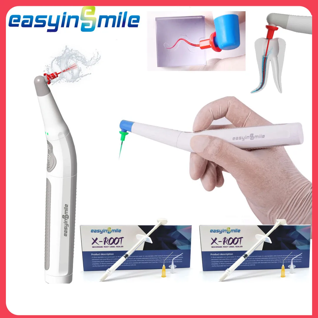 

Easyinsmile Dental Easydo Ultrasonic Endo Activator Endodoncia X-ROOT Root Canal Irrigator Bioceramic Filling Sealer 60Tips Kit