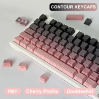Teclas con gradiente de contorno Cherry, 97/133 teclas, tapa de tecla personalizada de enlace lateral para teclado mecánico 60% 65% 70% 75% TKL 96% 100%