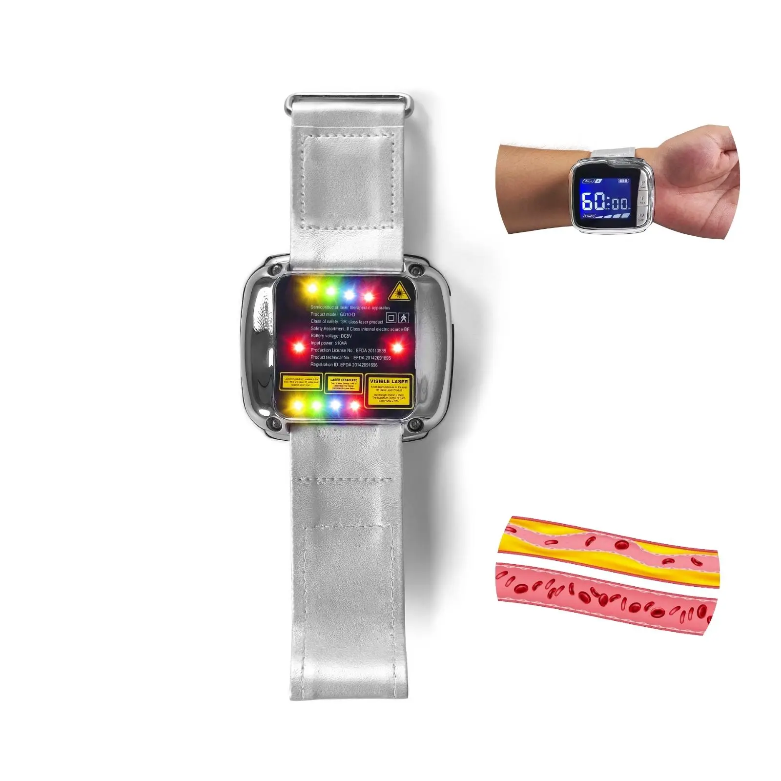 4 colors laser watch for hypertension diabetic watch laser therapy high blood pressure laser acupuncture therapy device