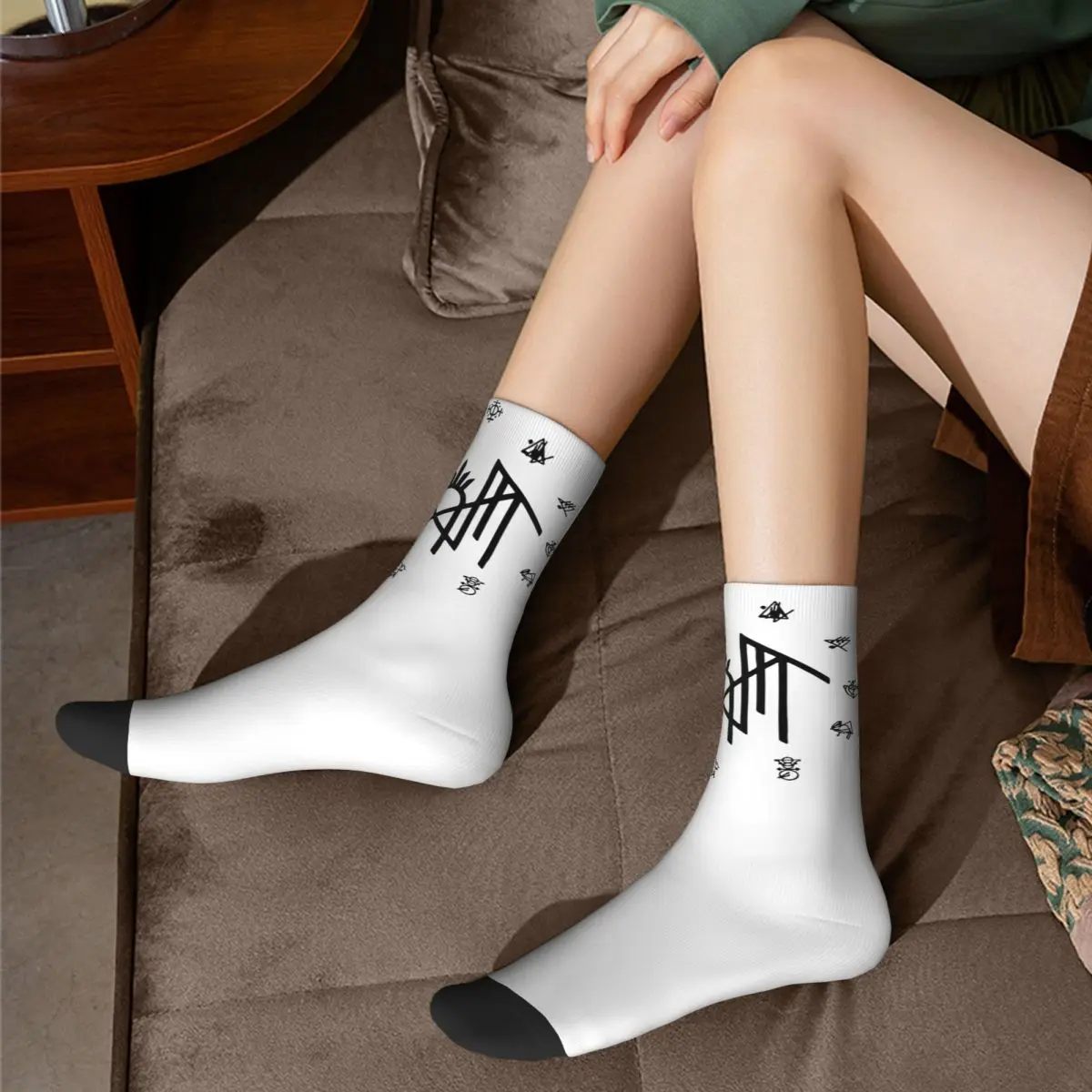 Sleep Metal Toke Design Socks Merchandise for Women Cozy Print Socks