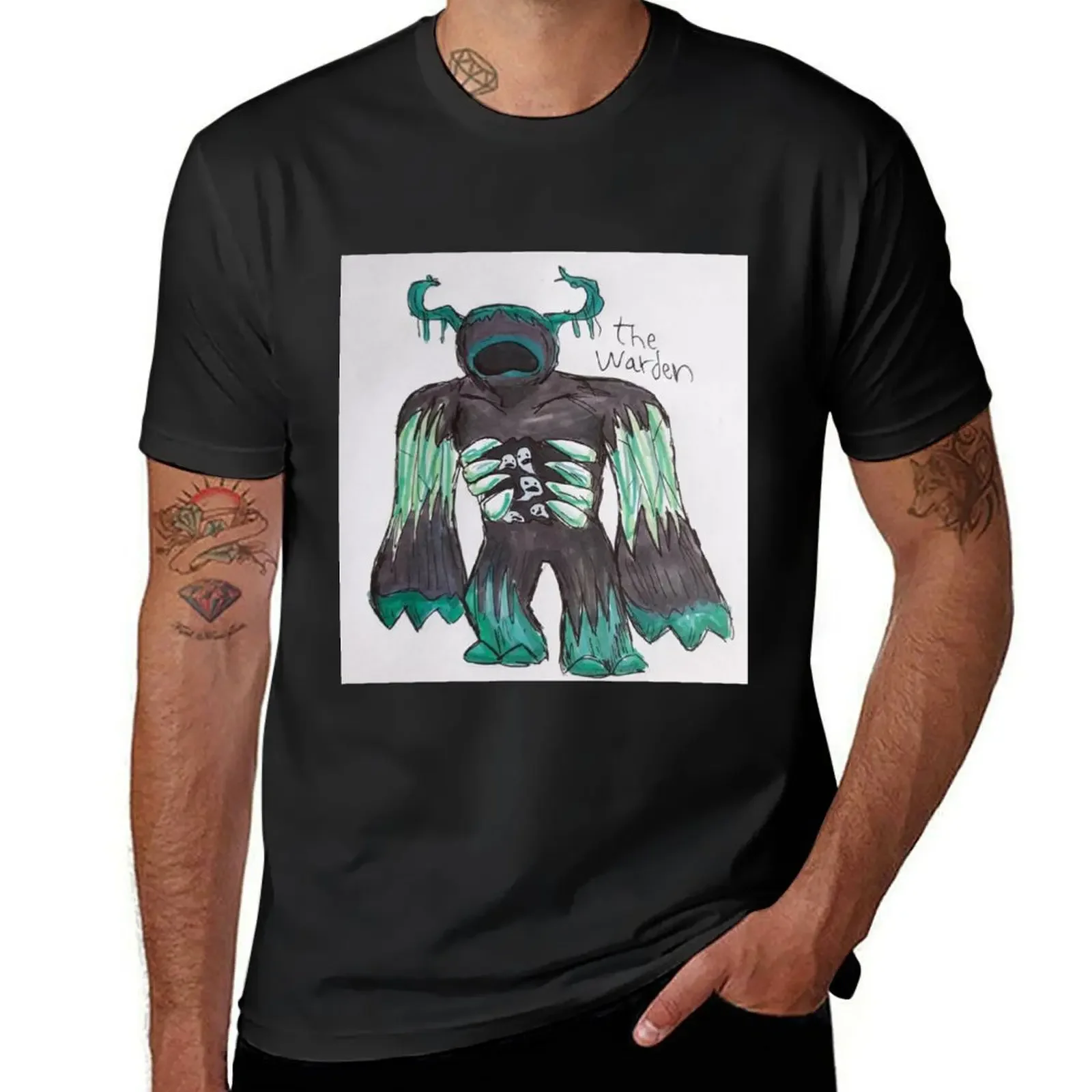 

T-shirt short sleeve，The Warden Anime Man affliction fruit ofhe loom mens