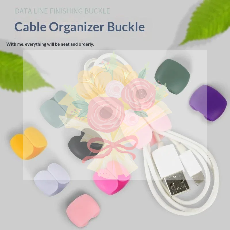 10Pcs Multifunction Cable Organizer USB Holder Cable Management Clip Cord Keeper Headphone Earphone Phone Charger Wire Clips