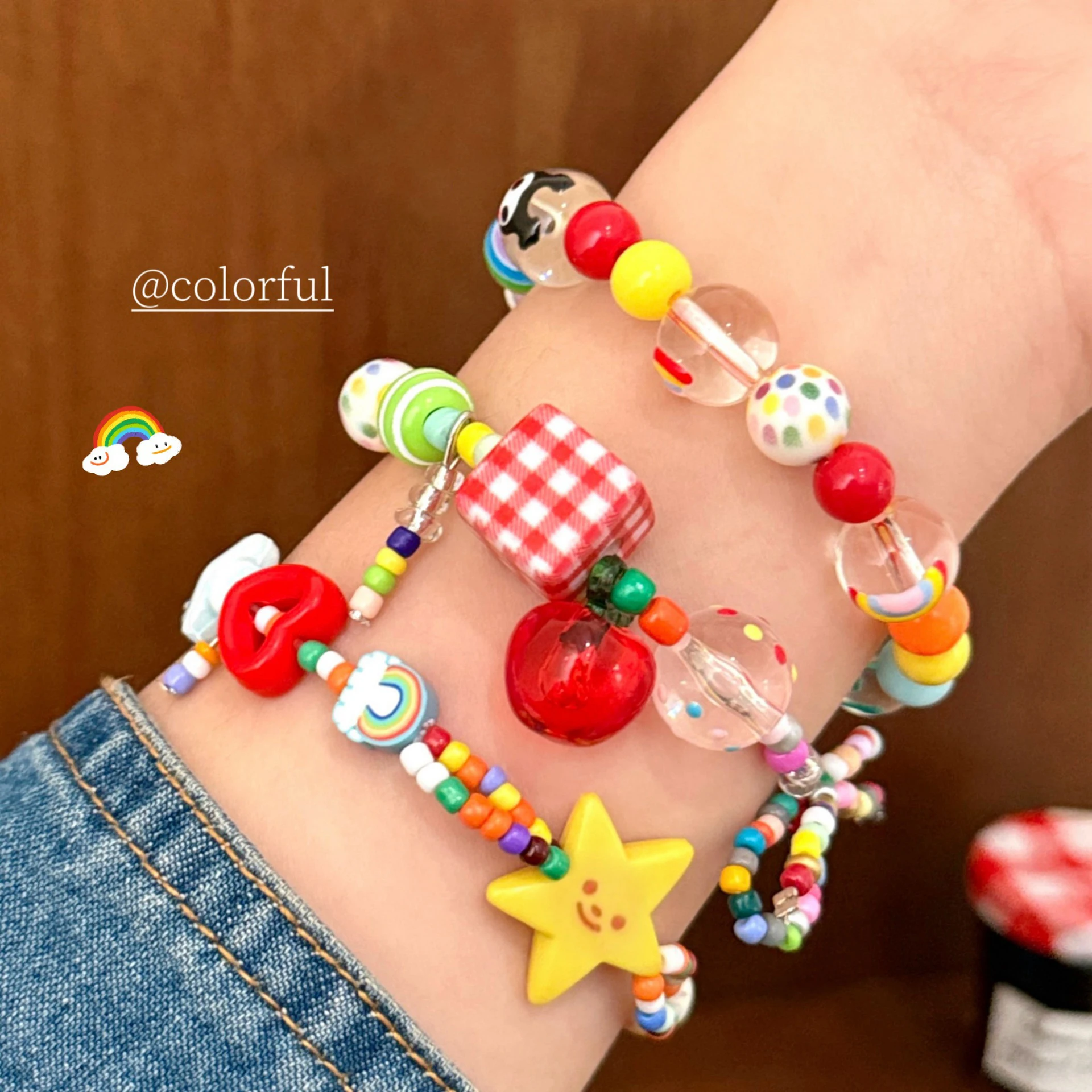 Creative Bracelet - Cute Girl Style, Versatile and Fashionable, Apple-Shaped Stars Bracelet, High Appearance Level Accessory