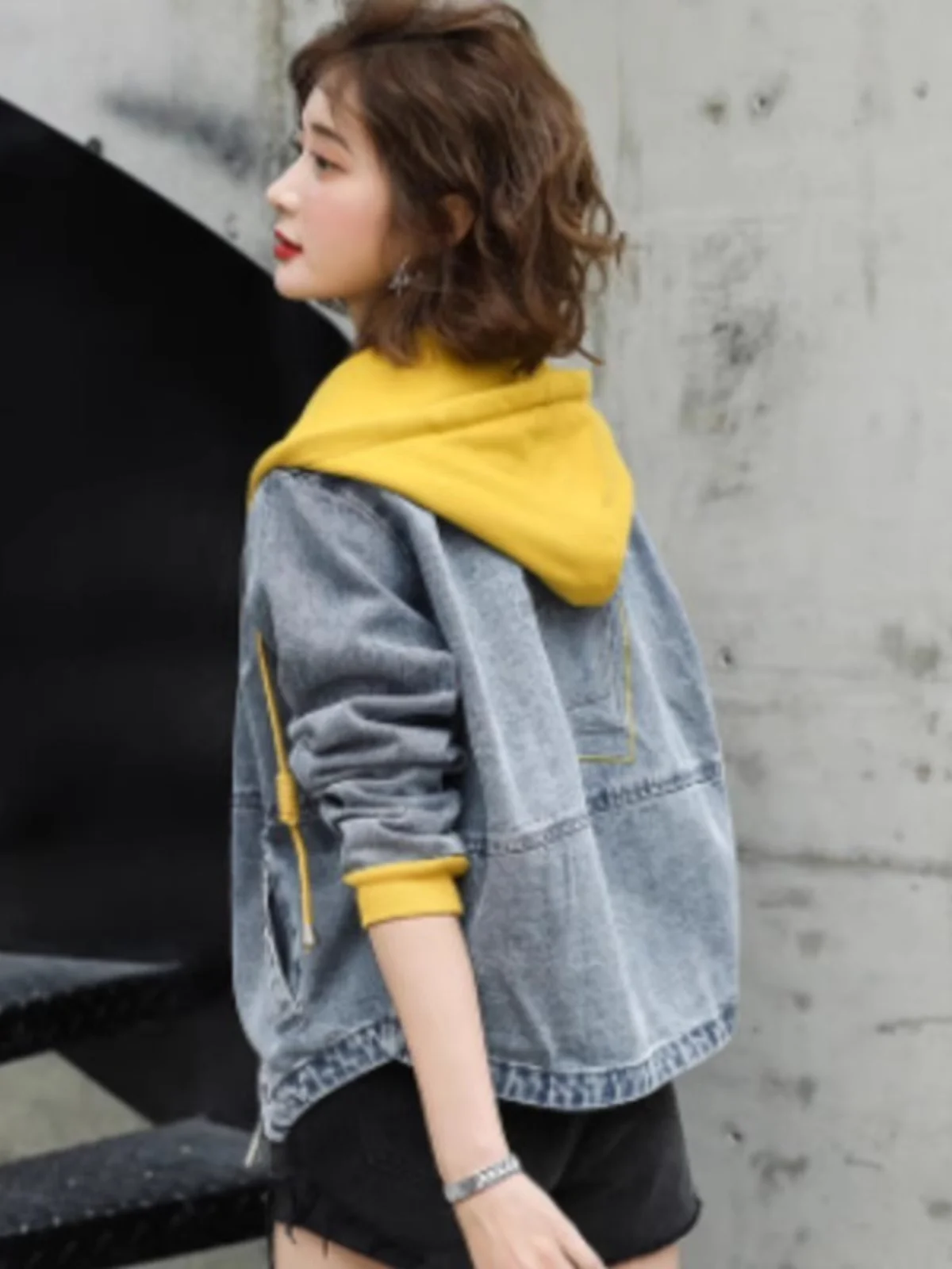 Dames Denim Jaet Lente Herfst Loose Fit ort Sle Baseball Jas Veelzijdige Casual Bovenkleding Koreaanse Trendy Maat