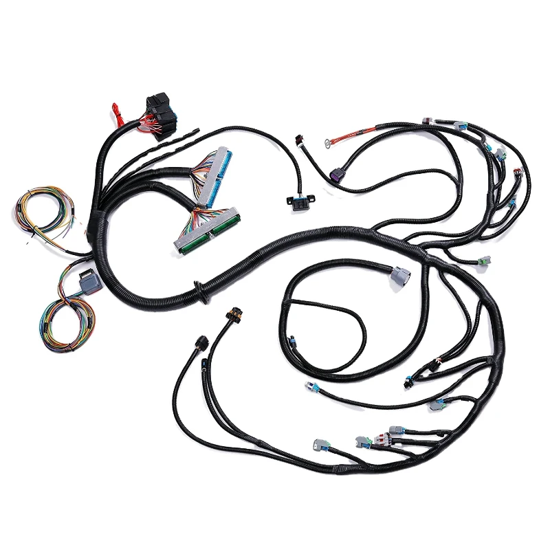 Upgraded LS Stand Alone Wire Harness 4L80E Swap Drive by Cable 60A Relay EV1 Fuel Injector Connectors for 1997-2006 GM DBC LS1