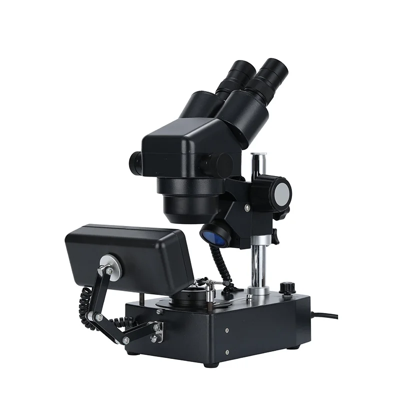 

10X-40X Zoom Jewelry Binocular Microscope Diamonds and Gemstones Gemology Microscopes with 3 Lights Jewelry Identification