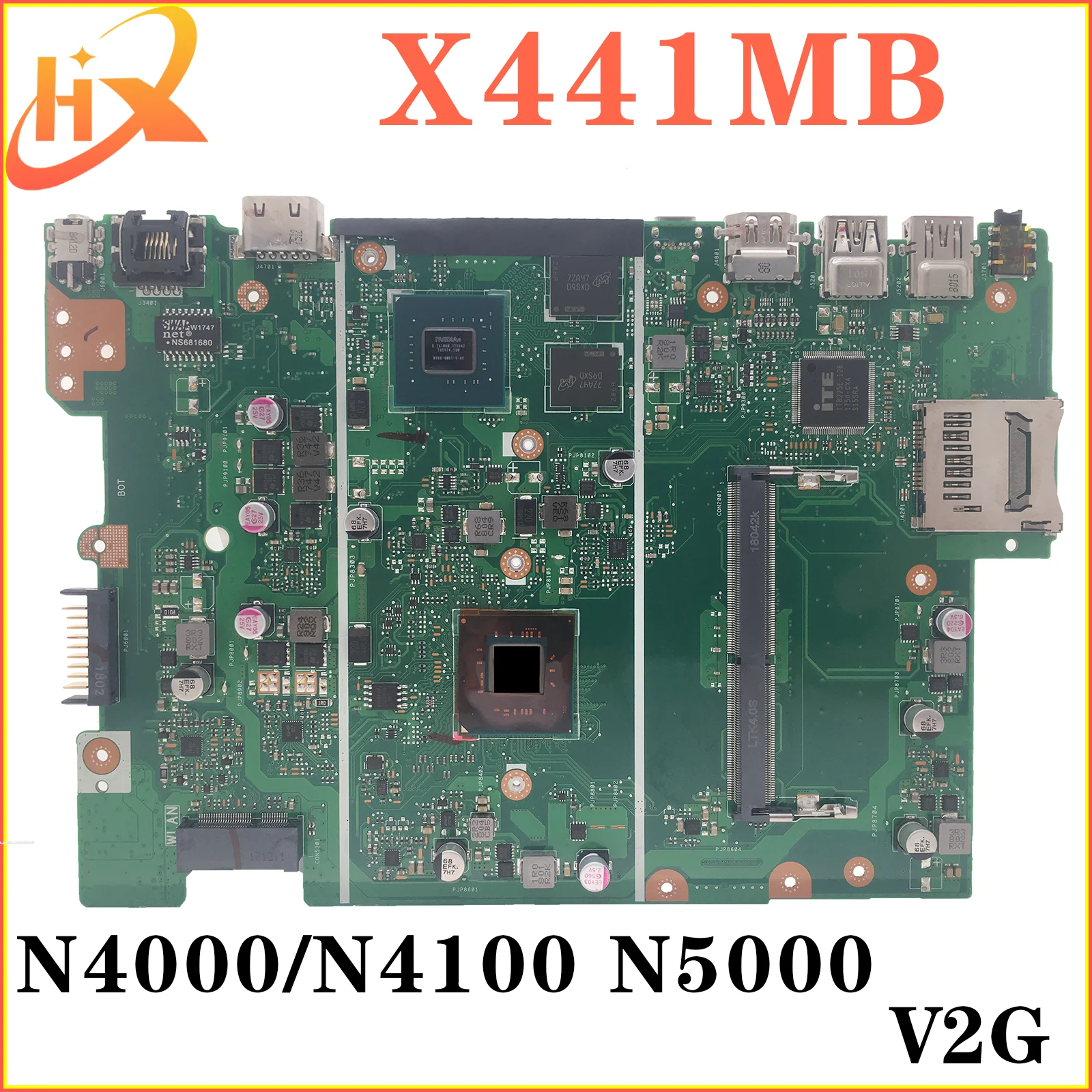 X441MB اللوحة الرئيسية لشركة آسوس X441MA F441M A441M R441M X441M اللوحة الأم للكمبيوتر المحمول N4000/N4100 N5000 GPU-V2G/UMA