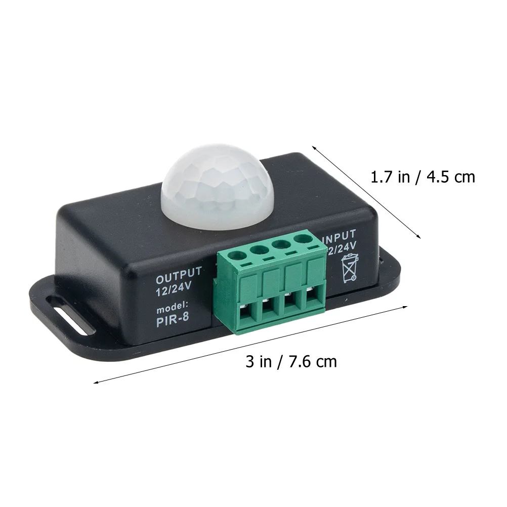 1 Uds 12-24V interruptor de luz con Sensor de movimiento controlador Pir para escalera gabinete camino 1-10 Min retardo infrarrojo eléctrico