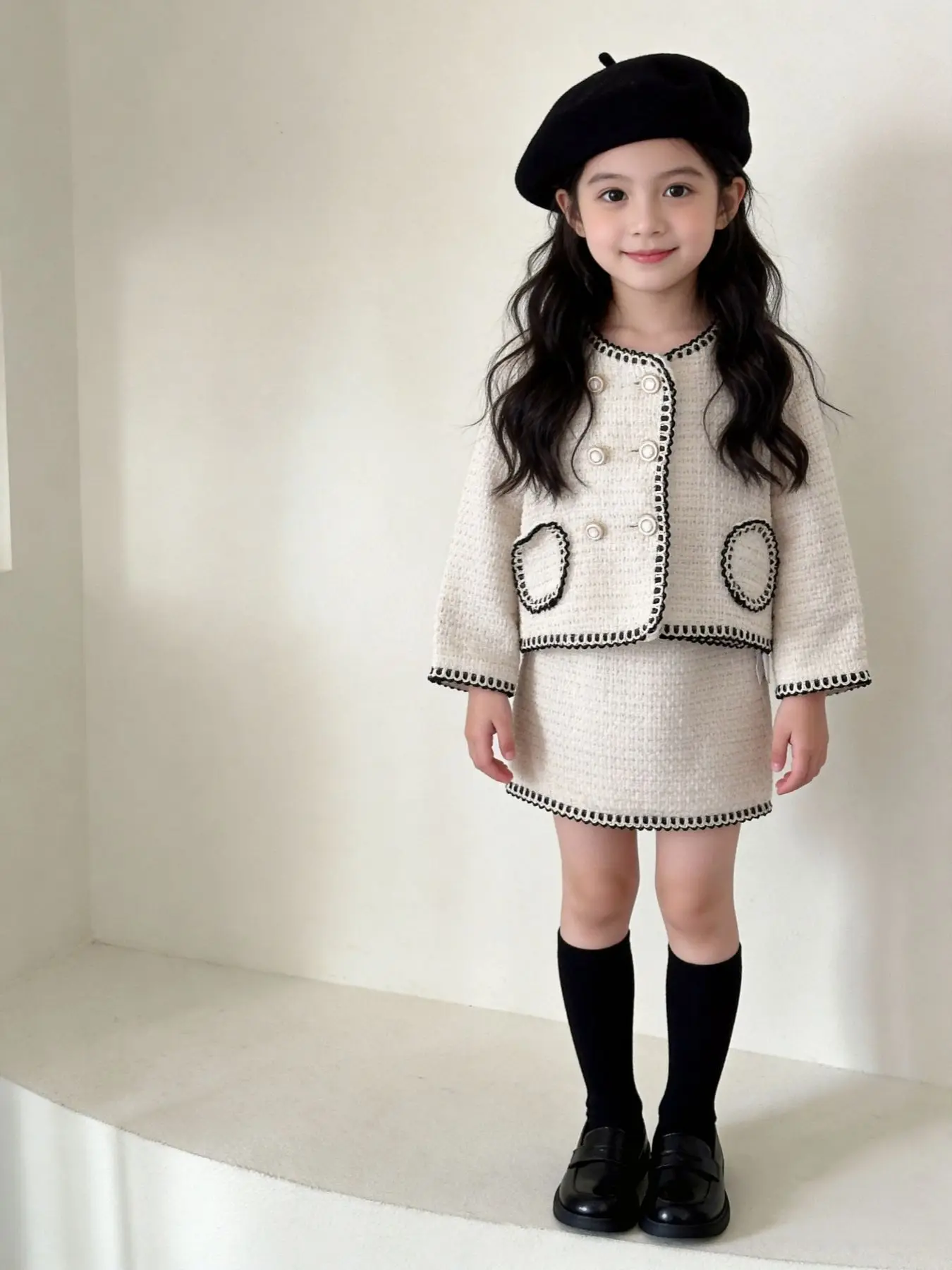 Girls Elegant Premium Korean Trendy Toddler Princess Style Spring Fall Vest Sleeveless Versatile Pretty