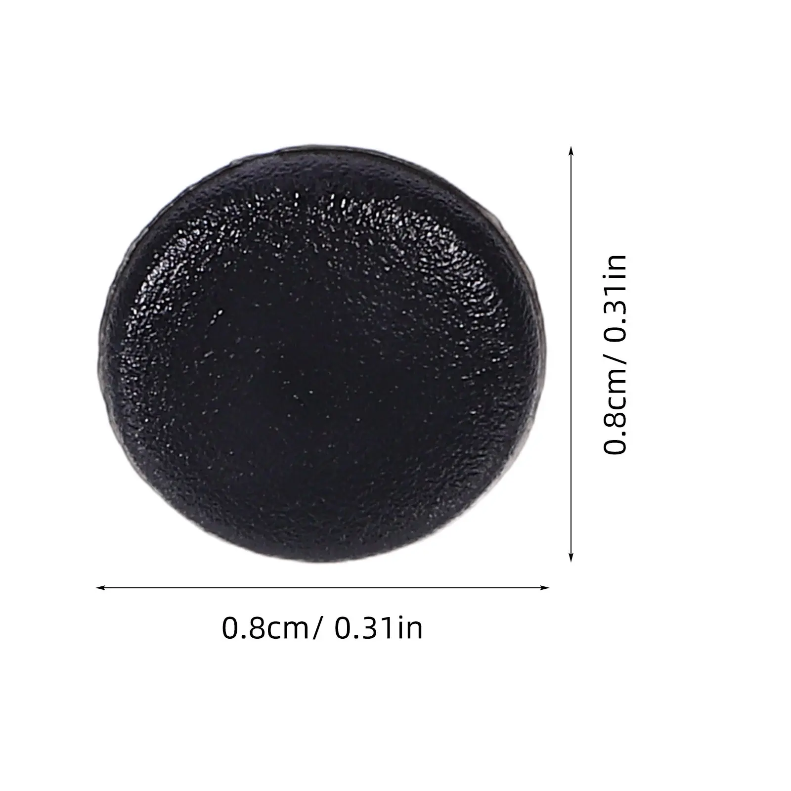 500Pcs Plastic Hole Plug Covers Round Screw Caps Panel Hole Plugs Furniture Cabinet Closet Cupboard Shelf Black view 4