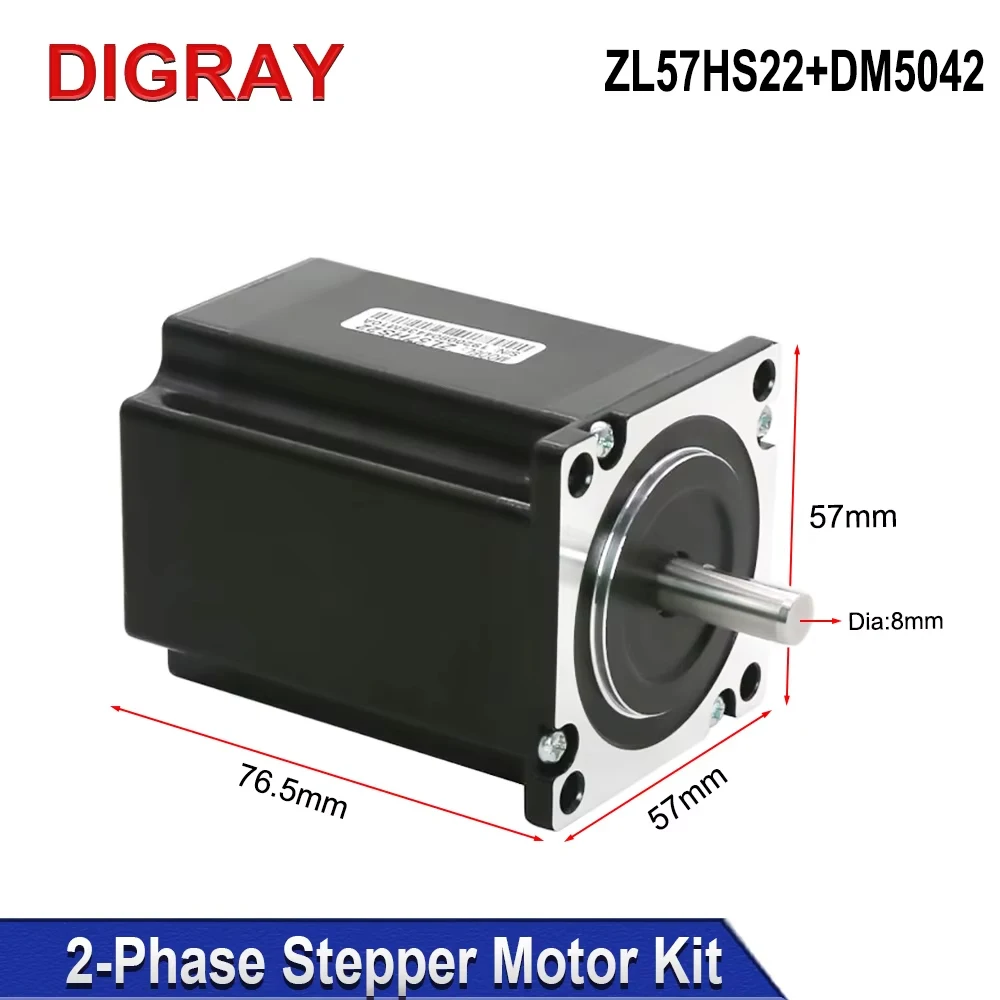 

DIGRAY 2 Phase Open Loop Stepper Motor Kit DM5042+ZL57HS22Φ8 for 3D Printer CNC Laser Engraving Milling Machine