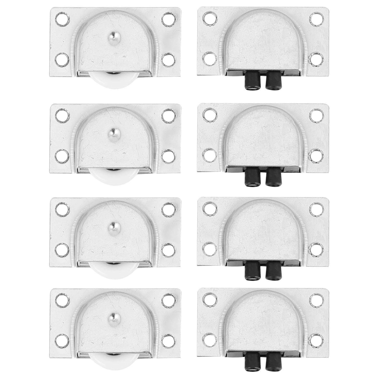 

4 Pairs Sliding Door Wheel Bearings High-Quality Stainless Steel Closet Doors Rails Silent Pulley Endurance Hardware