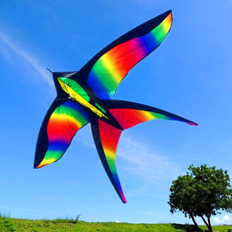 

Bird kite for kids kite nylon fabric flying rainbow kite ripstop nylon kite Outdoor play butterfly kite children's gym play fun