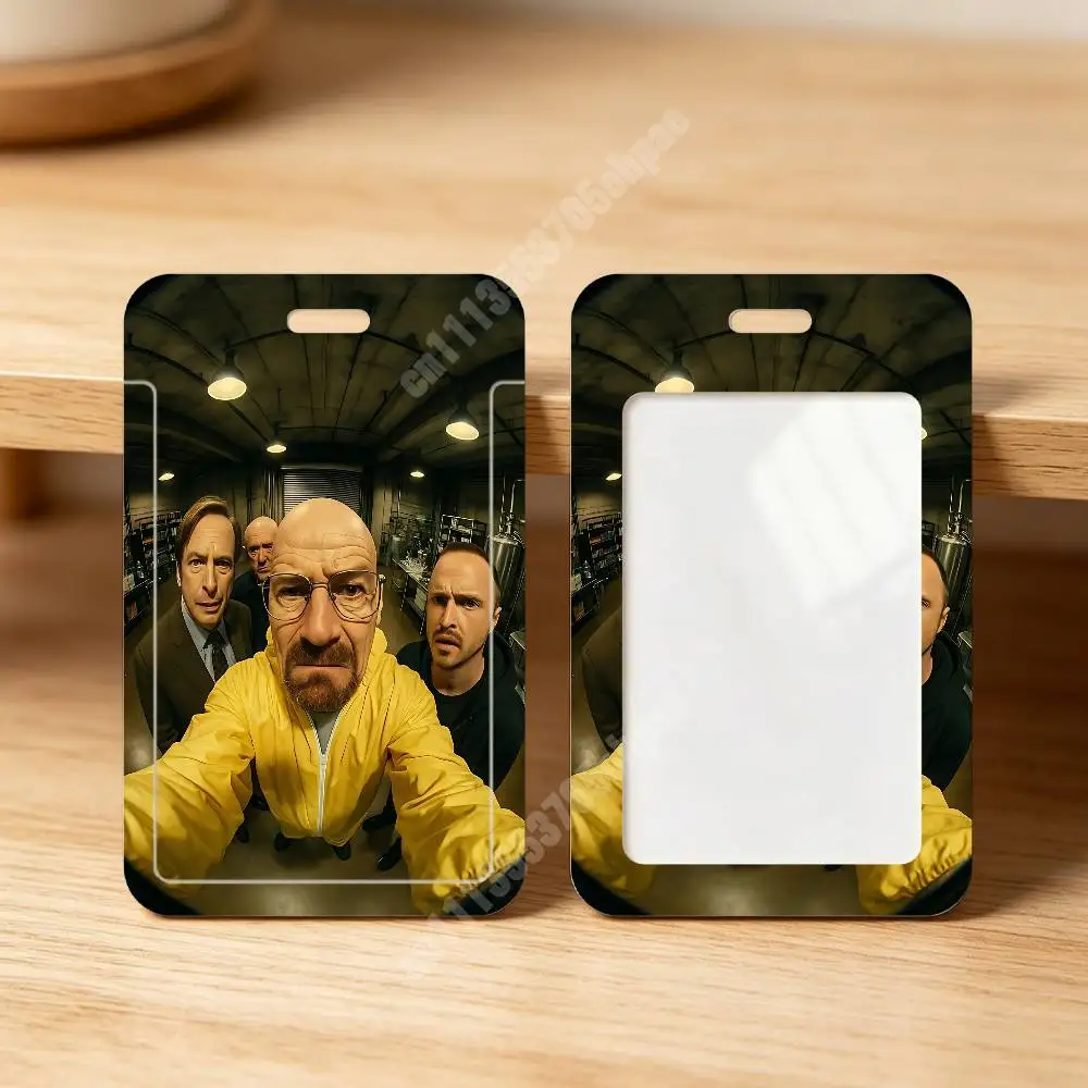 B-Breaking B-Bad Walter Heisenberg White Plastic Card Holder Staff ID Card Clear Transparent Campus Access Name Tag