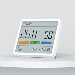 DUKA Atuman LCD Electronic Digital Temperature Humidity Meter Clock Indoor Outdoor Thermometer Hygrometer Suspension type