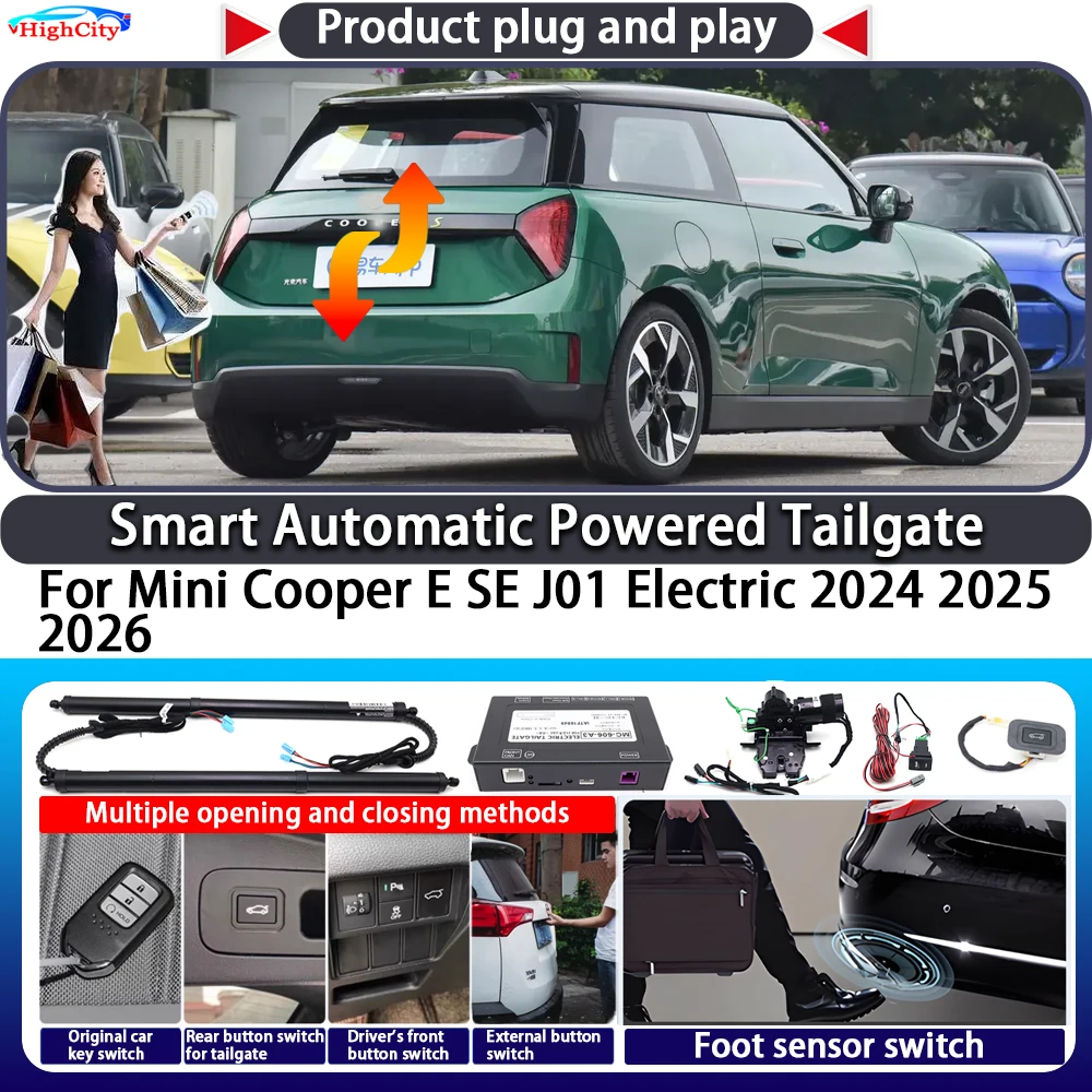 

For Mini Cooper E SE J01 Electric 2024 2025 2026 Smart Automatic Powered Tailgate Key Control Trunk Kit Electric Power Tailgate