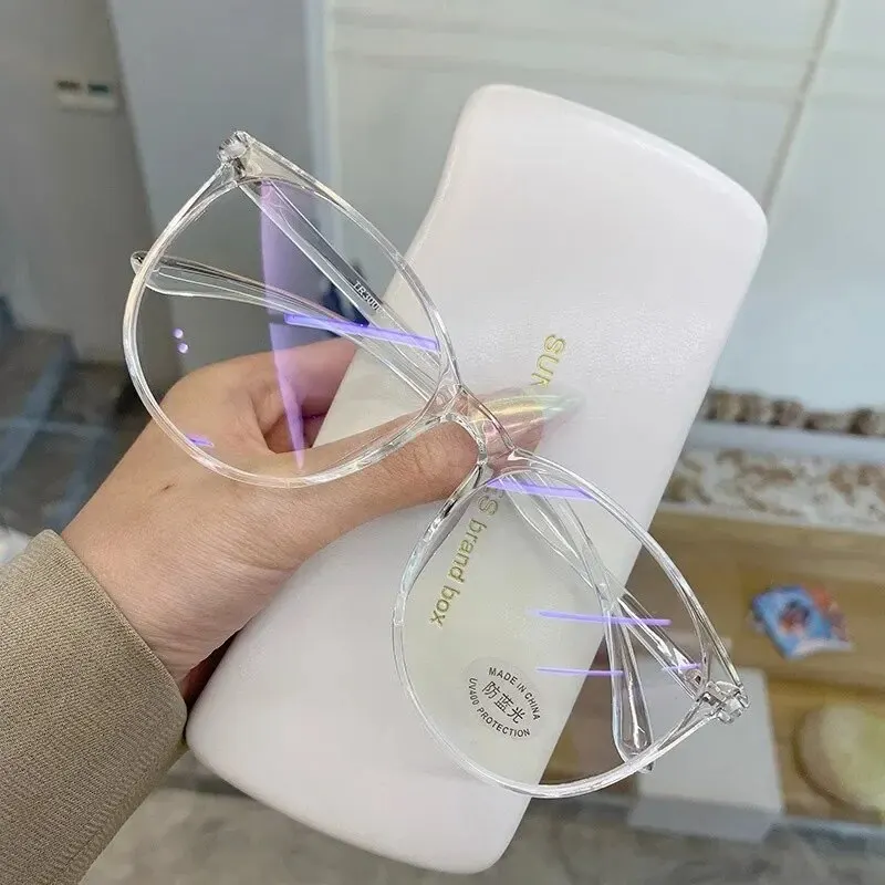 1/2PCS Anti Blue Light Blocking Glasses Clear Anti Radiation Computer Glasses Replaceable Lens for Women/Men