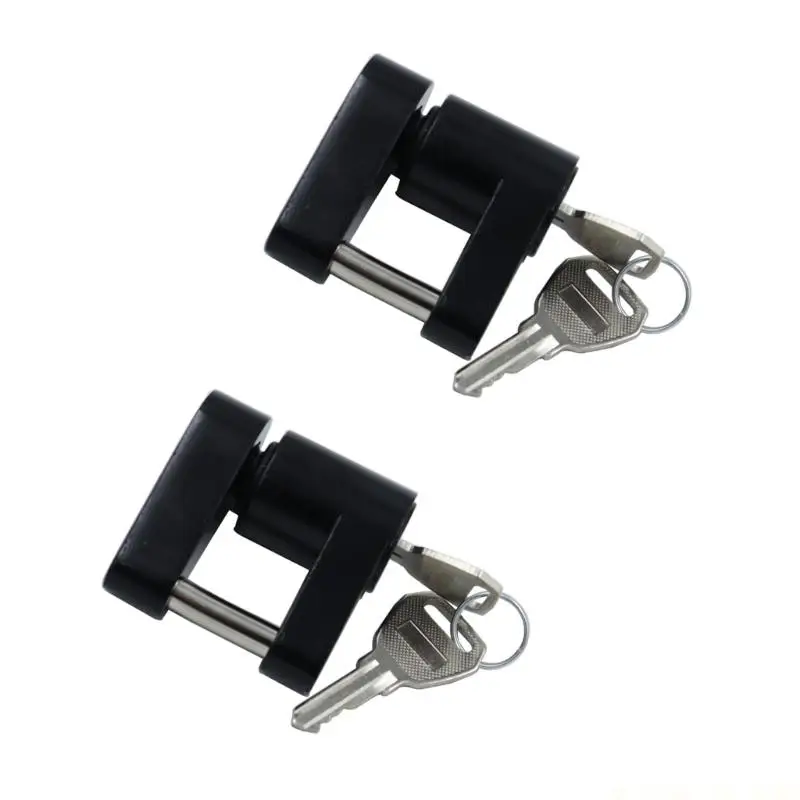 

J0MA 2 Units Small Trailer Safety Locks For RVs Campers And Towing Vehicles Constructed From hard Corrosion Resistant Metal
