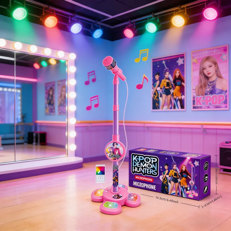 

Kids Karaoke Microphone with Stand Educational Toy Brain-Training Music Gift for Boys Girls