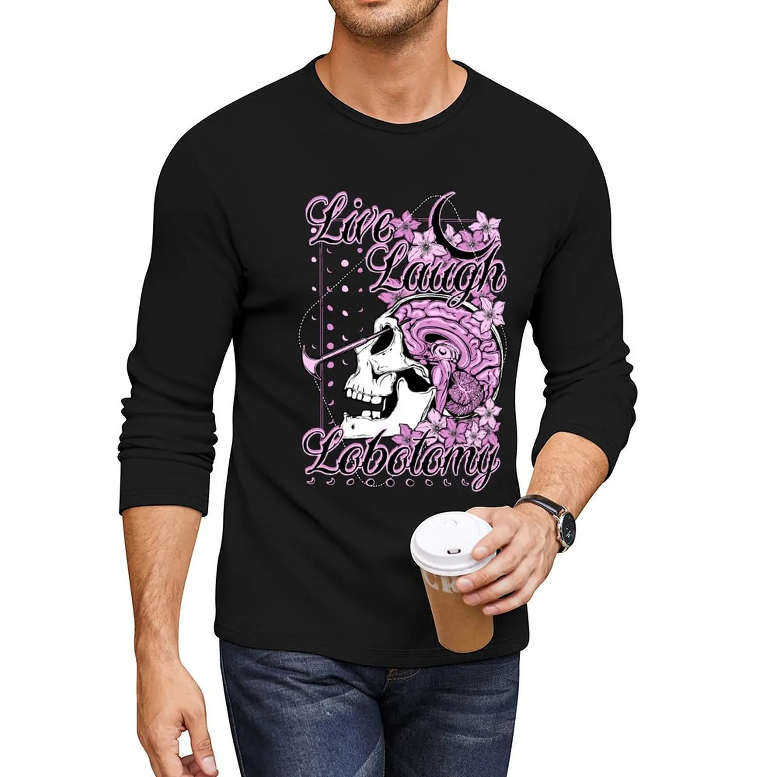 Live Laugh Lobotomy Long T-Shirt sweat shirt workout shirts for men