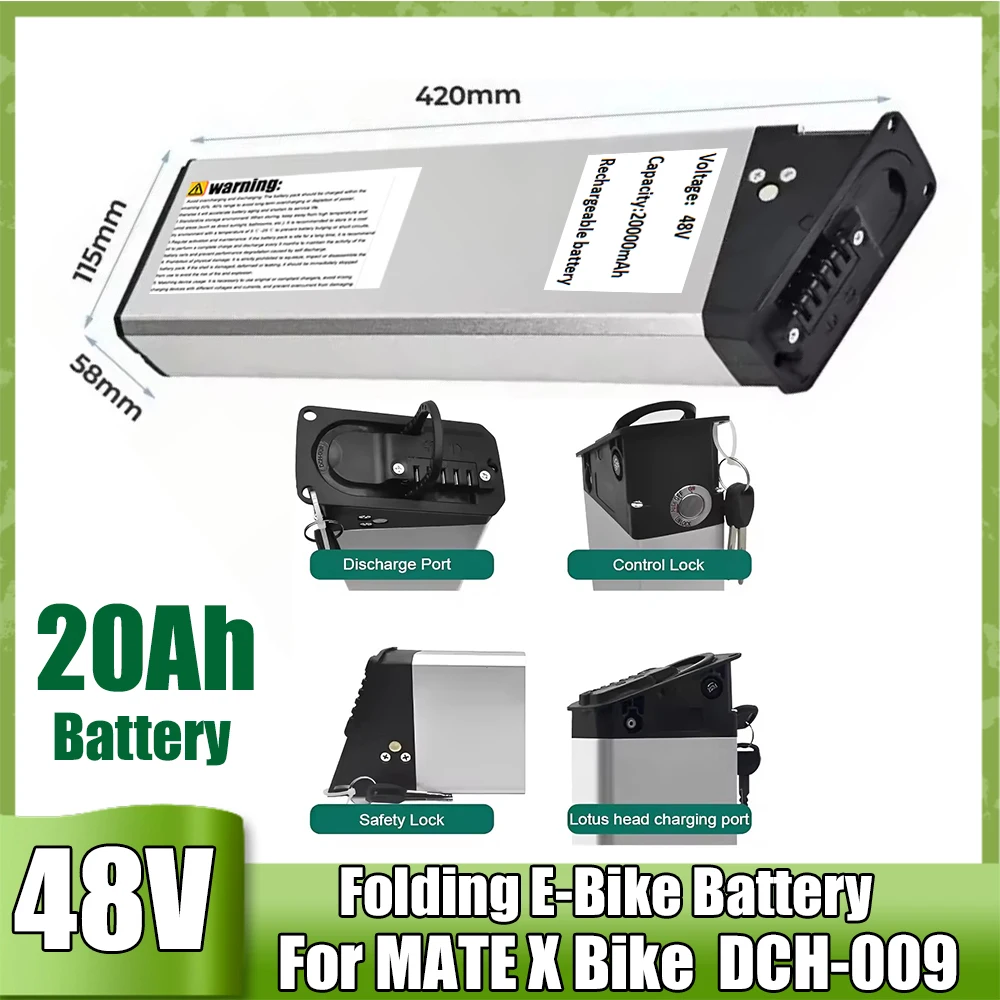 For Engwe EP-2 Pro Engine Pro Version Engine X DCH 009 Battery 48V 17.5Ah 16Ah 20Ah Replacement Battery MATE X Ginghma R7 Pro