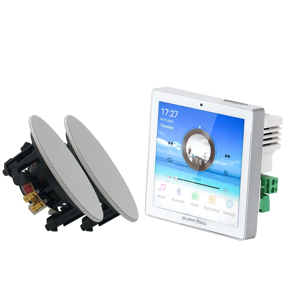 

WiFi Blue Tooth BT Touch Screen Mini 4" Android System Wall Amplifier for Home Theatre