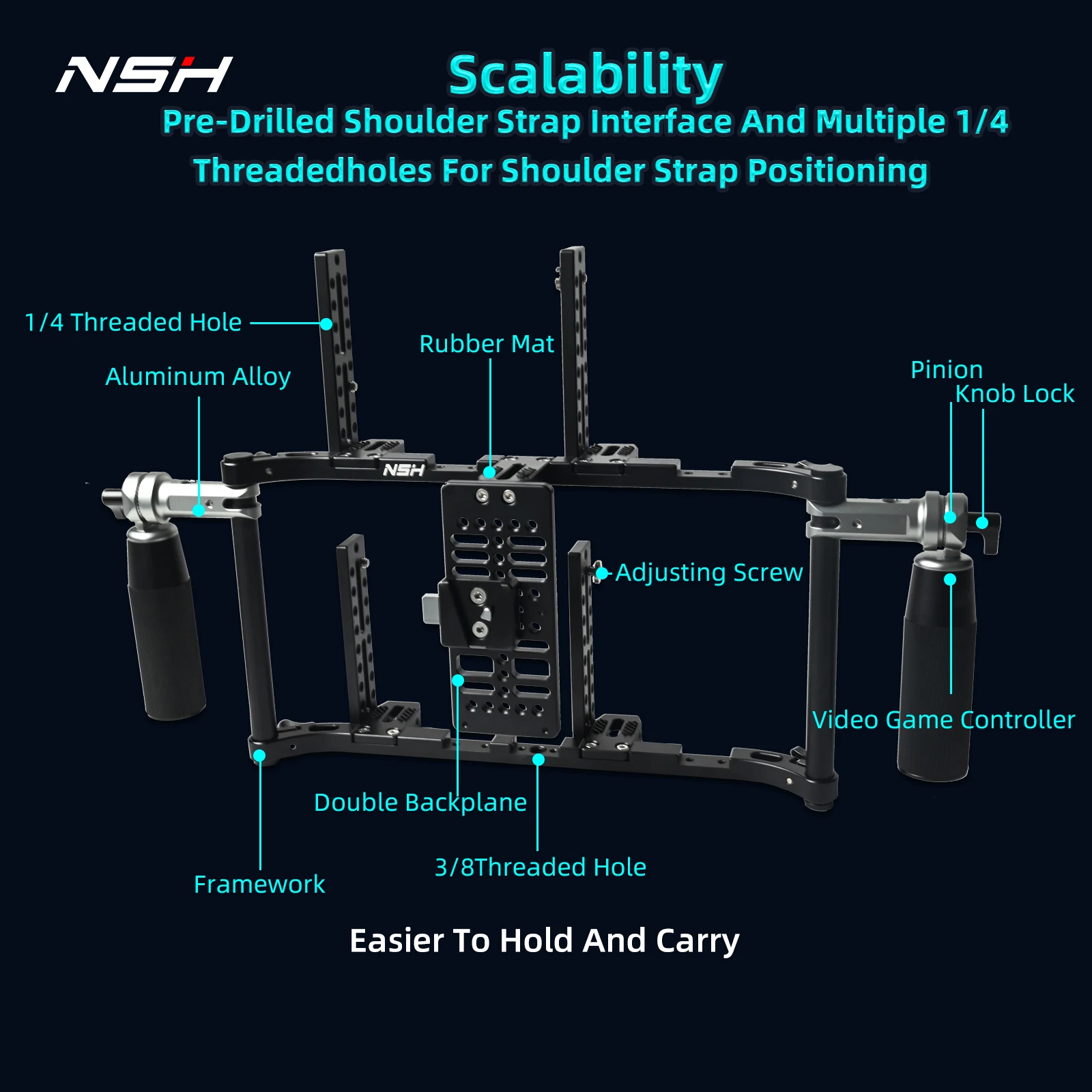 

Аксессуары для клетки директора NSH 2025 года. Клетка Dslr для отображения экрана съемки.