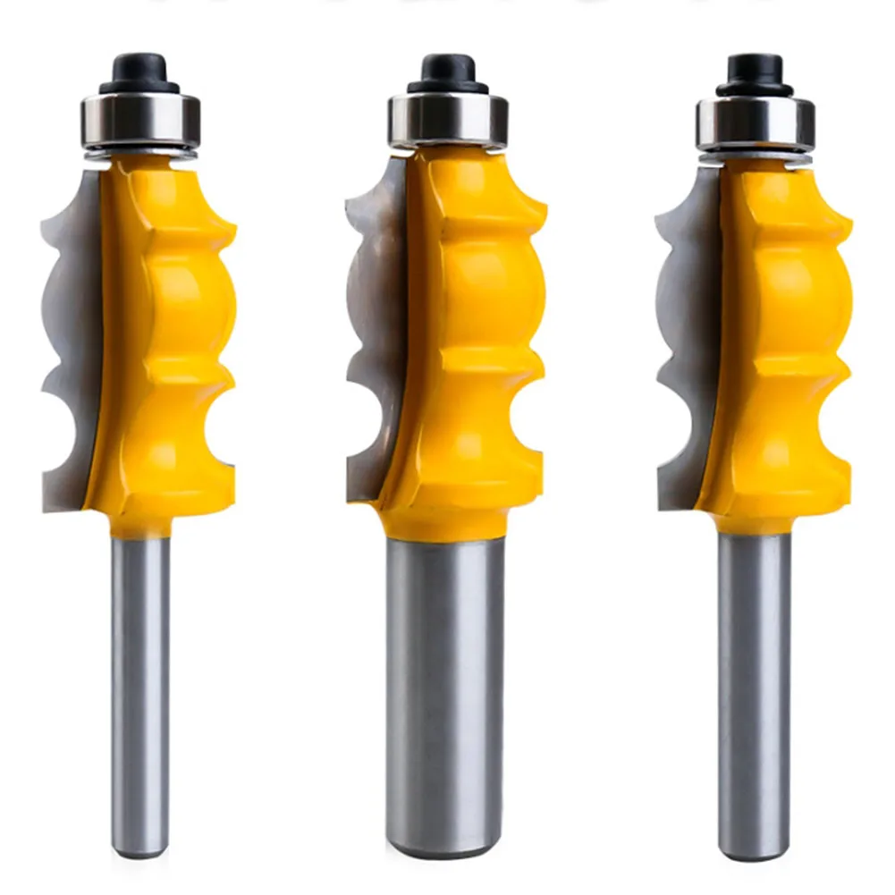 

1/3pcs Metal Router Bit 1/4 Inch,6mm,8mm Shank Bearing Milling Cutter Woodworking Edge Trimming Cutter Power Tool Accessories
