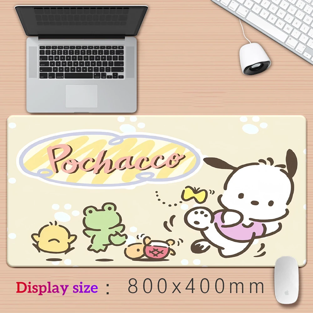 MINISO&Sanrio Pochacco Large Mousepad XXL Pad Keyboard Gaming Accessories HD Mouse Mats Game Office Computer PC Laptop Desk Mat