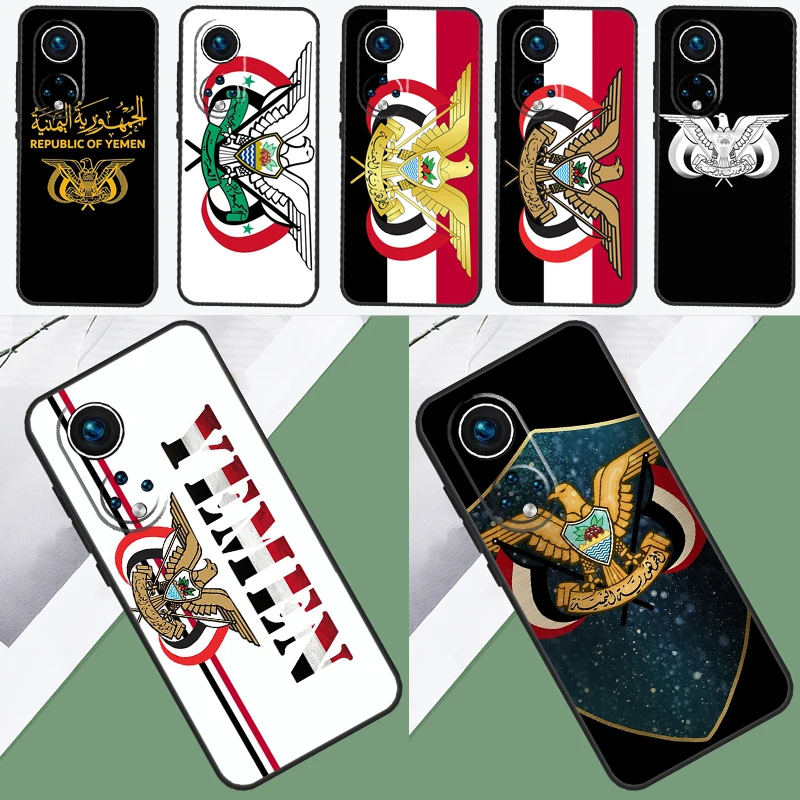 Yemen Coat of Arms Flag Case For Honor 70 50 X9 X8 Cover For Huawei P50 Pro P20 P30 P40 Lite Nova 5T P Smart 2019