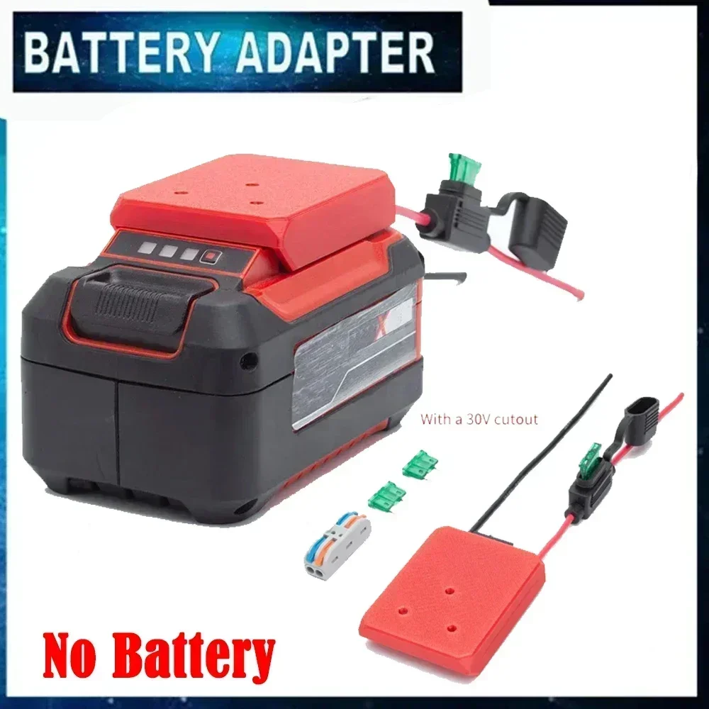 DIY Battery Adapter for Ozito 18V Lithium Power Connector DIY Adapter Dock Holder 14 Awg Wires (Battery not included)