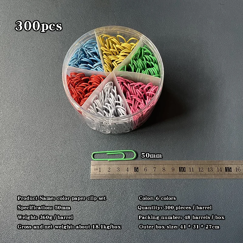 Colorful Metal Paper Clips Large Paperclips 28mm/33mm/50mm Paper Clip Set Office Supply Memo Clips