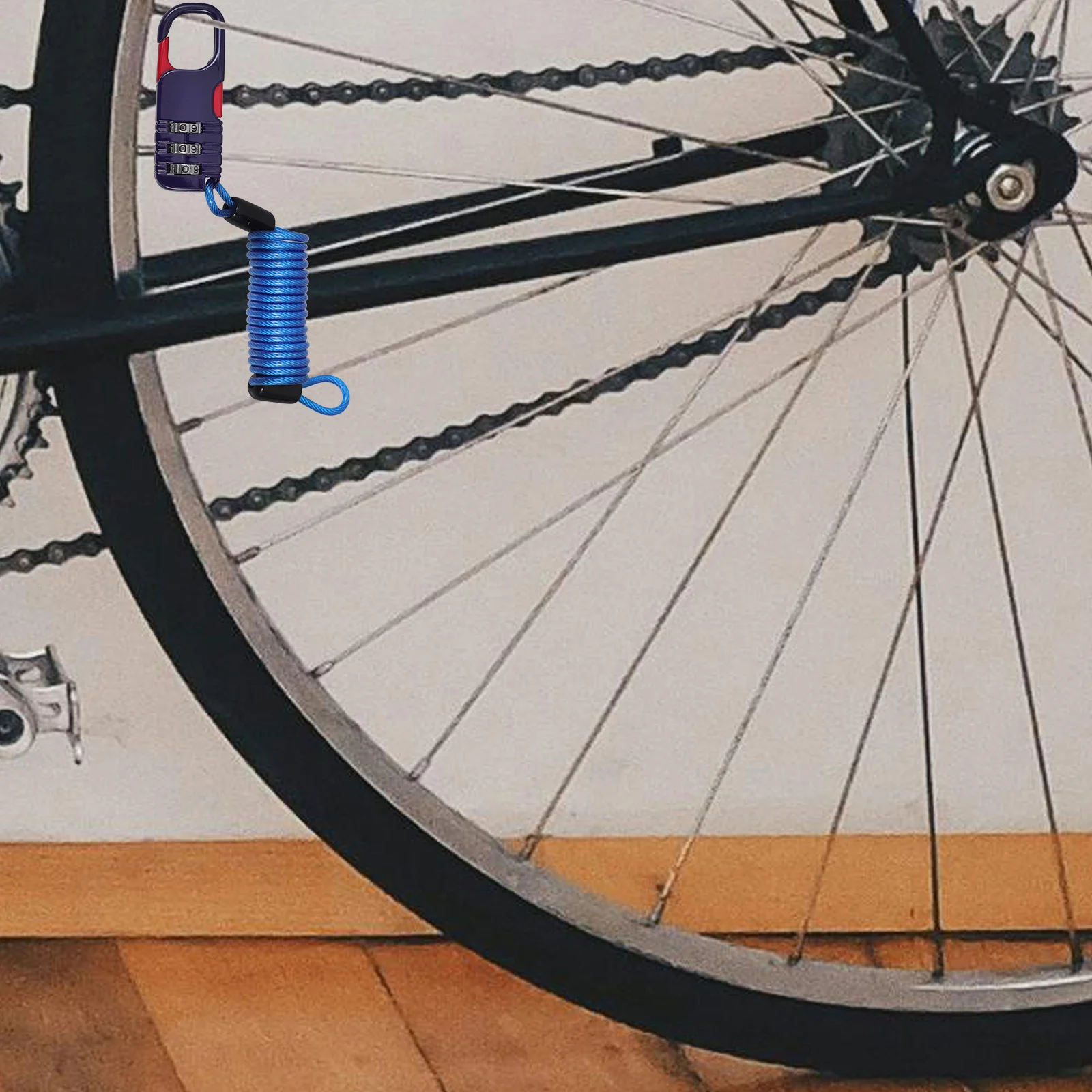 

Password For Bike Heavy Duty Cable Anti-Theft Wire Lock Portable Bicycle Security Device Sturdy Outdoor Riding Lock