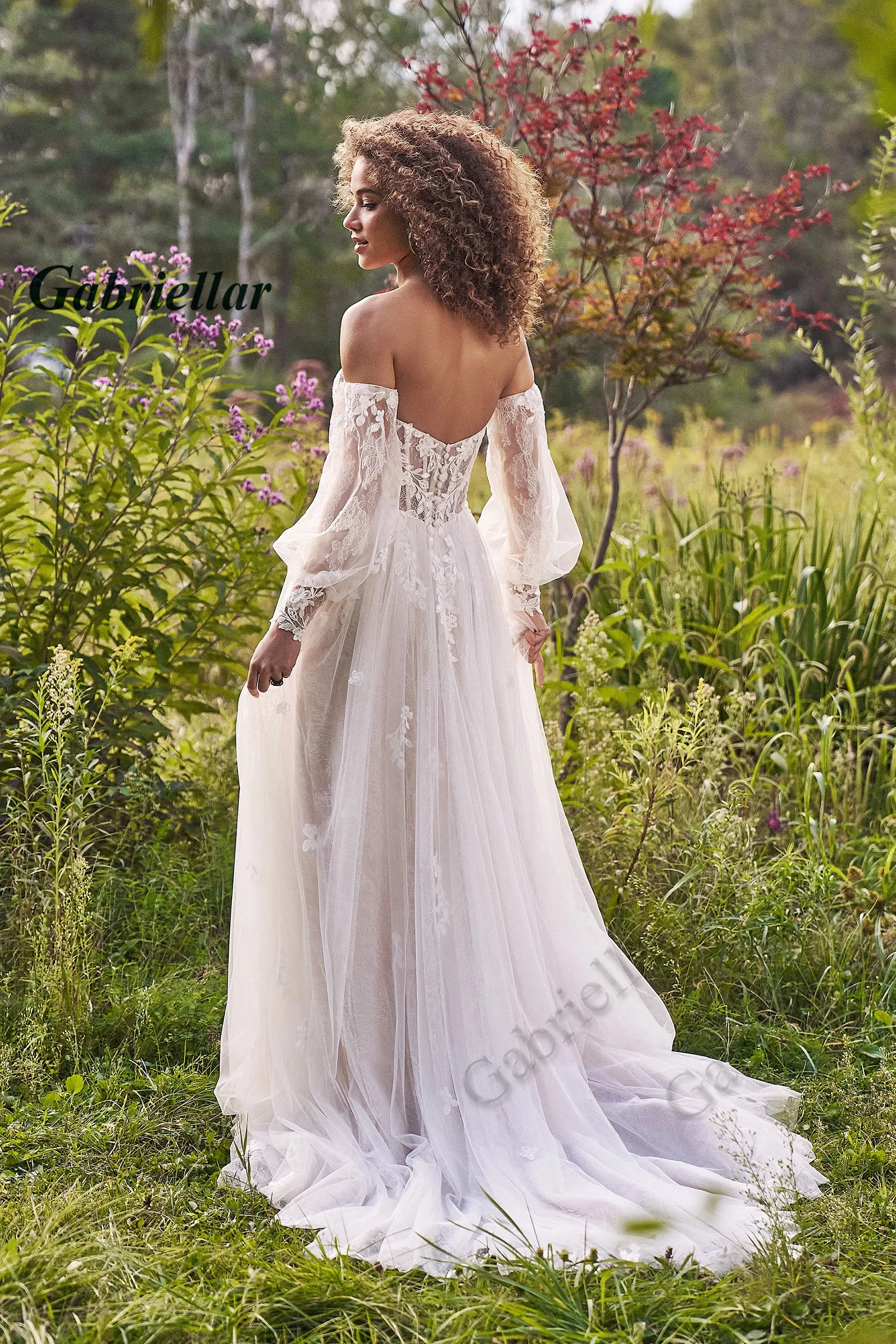 open lace back dress Bridal or Prom – Camo Formal main image 0
