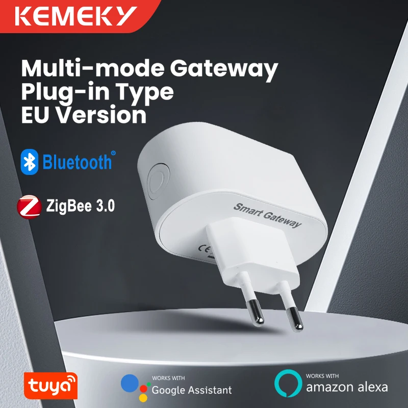 

KEMEK Tuya ZigBee Hub de männ tipo с возможностью раздвижной мультиodo ZigBee Gateway Bridge Bluetooth Mesh Hub, совместимый с автоматизацией
