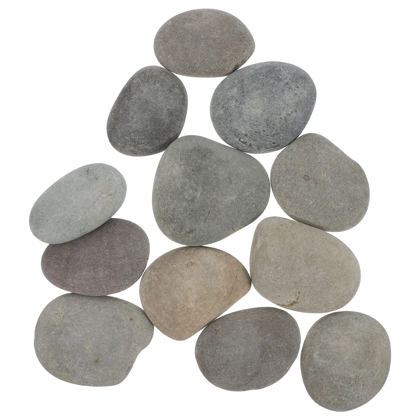 

12Pcs Natural River Rocks 5-8cm Flat Smooth Stones for Painting DIY Adult Craft Holiday Garden Decor Kindness Stone Art