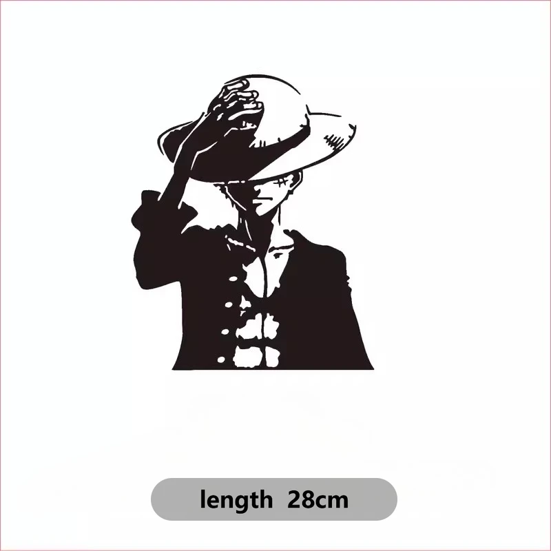 Strong World Luffy and Ace Silhouette Stickers Suitable for Rear Windshield Car Doors Walls Personalized Decorative Stickers view 3