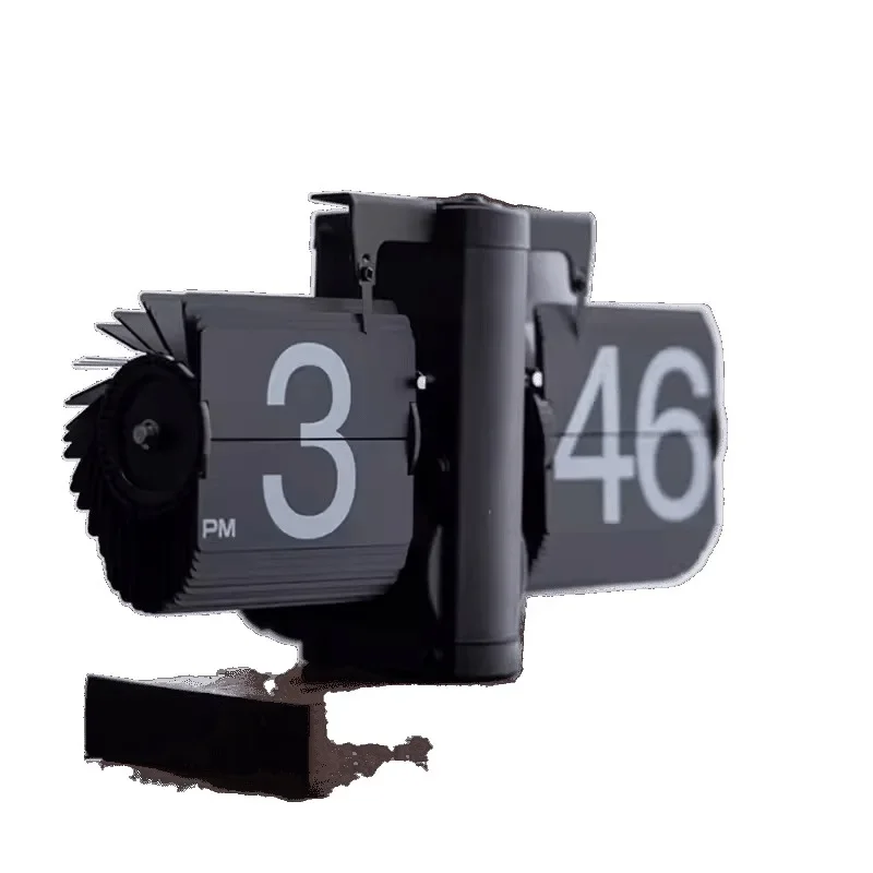 

Creative automatic page turning clock with ambient light Living room ornament table clock Modern mechanical