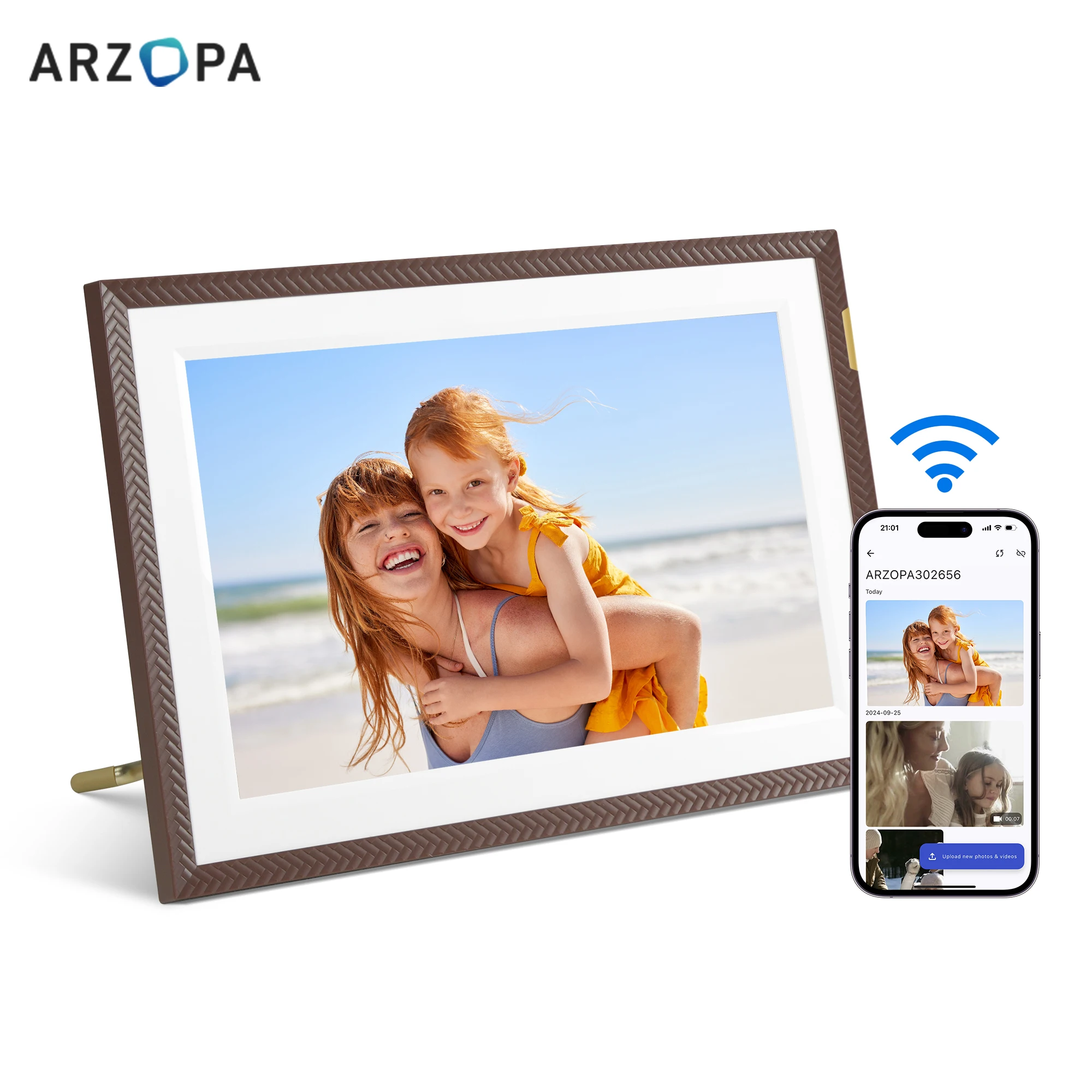 

ARZOPA 10.1-inch WiFi-Touch Digital Photo Frame 1280*800 HD Cloud Smart Photo Frame 32GB