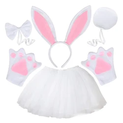 Easter Rabbit Cosplay Costume for Kids Rabbit Ears Tutu Dress Headwear Bunny Costume Easter Day Girl Dress Halloween Carnival