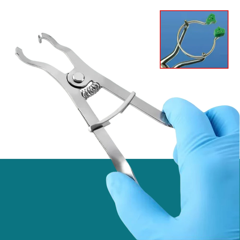 

Dental Rubber Dam Clamps with Ivory Clamp Forceps Restorative Instruments Forming Pliers for Crown and Bridge Procedures