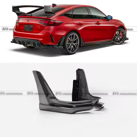 For Honda Civic Type R FL5 2023-2024 Rear Side Spats MUGEN Style Aero Kit - ABS Plastic/PU - JDM Tuning Body Kit Accessories