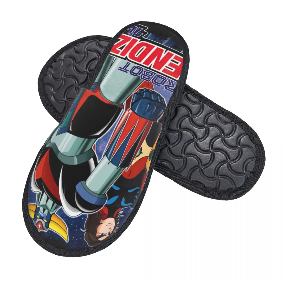 Custom Goldorak G-Grendizers Actarus Comfort Scuff Memory Foam Slippers Women UFO Robot Goldrake Hotel House Shoes