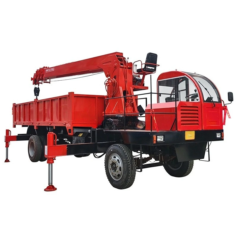 Truck-mounted crane 5 tons 8 tons wheeled four-wheel drive self-unloading truck-mounted crane