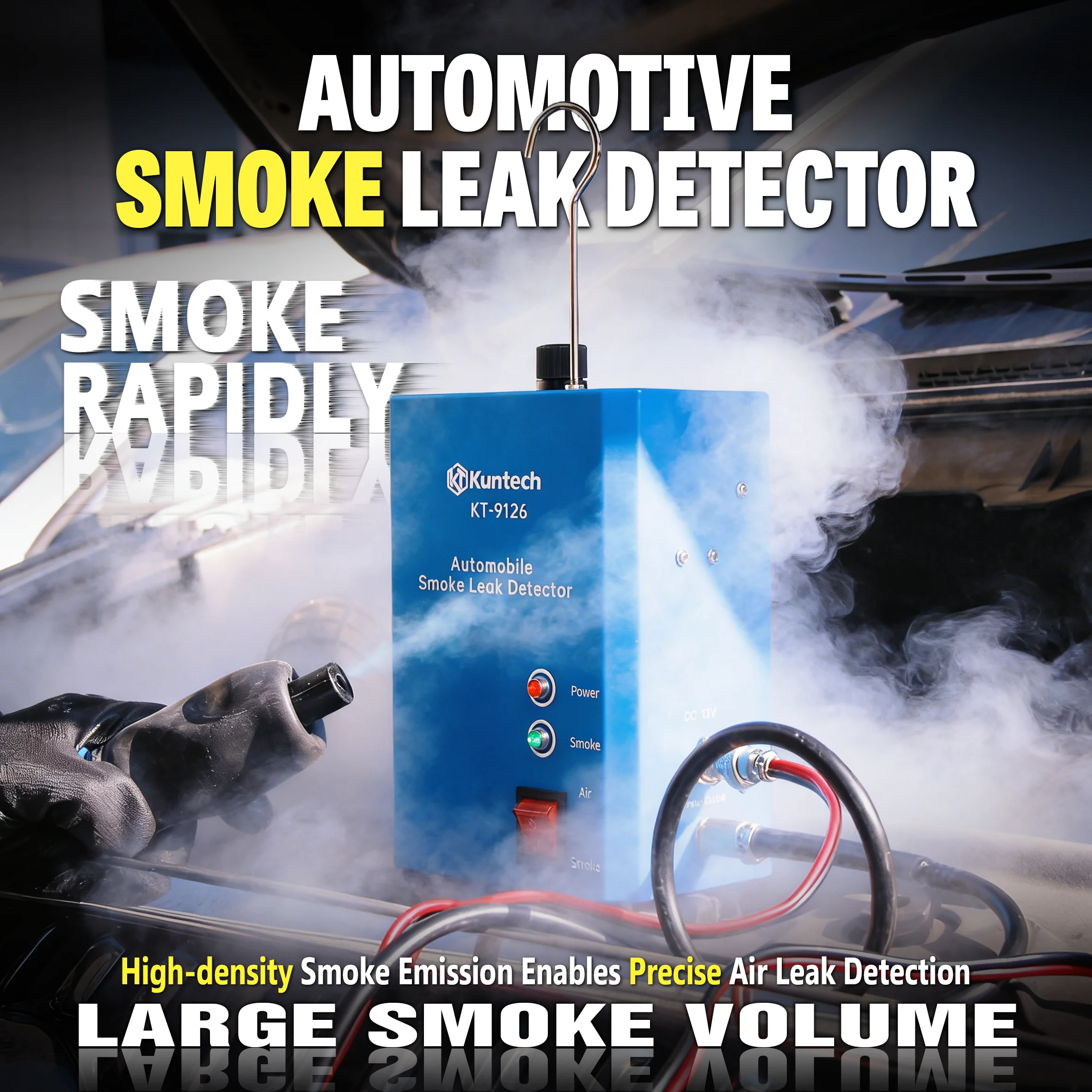 Alat Diagnostik Detektor Kebocoran Asap Mobil 12V EVAP dengan Pompa Udara Terintegrasi untuk Kebocoran Pipa Bahan Bakar dan Oli